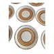 Twelve vintage dessert plates Gien Vésuve