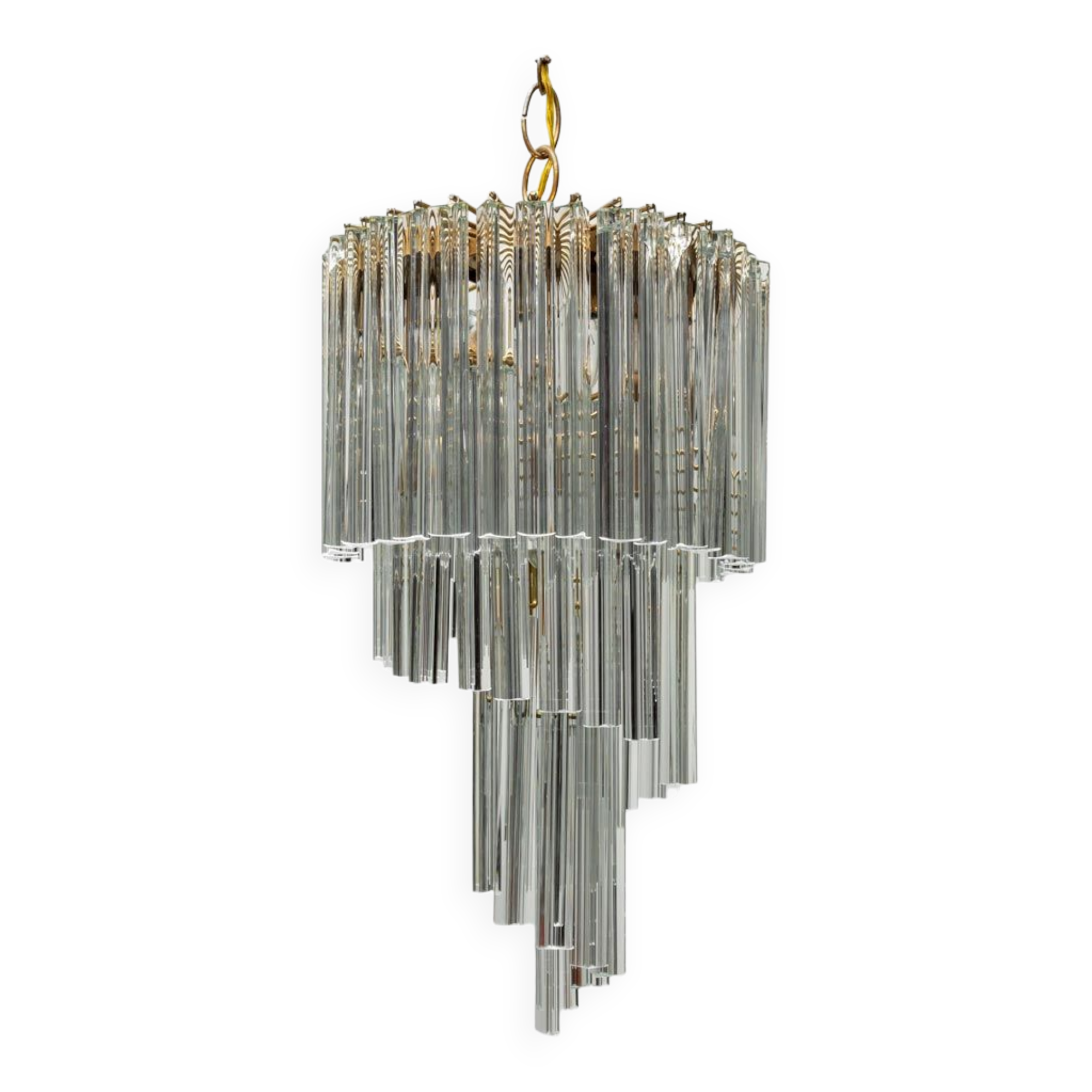 Cascade chandelier glass paolo venini 80s vintage modern