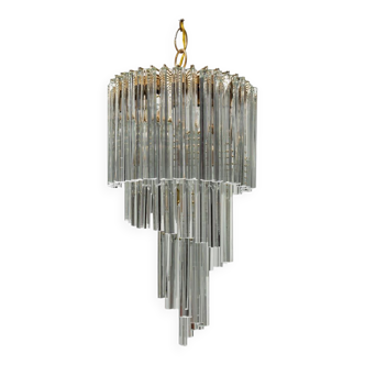 Cascade chandelier glass paolo venini 80s vintage modern