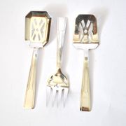Lot de 3 couverts à mignardise dessert en argenterie moderniste 1950 RENEKA