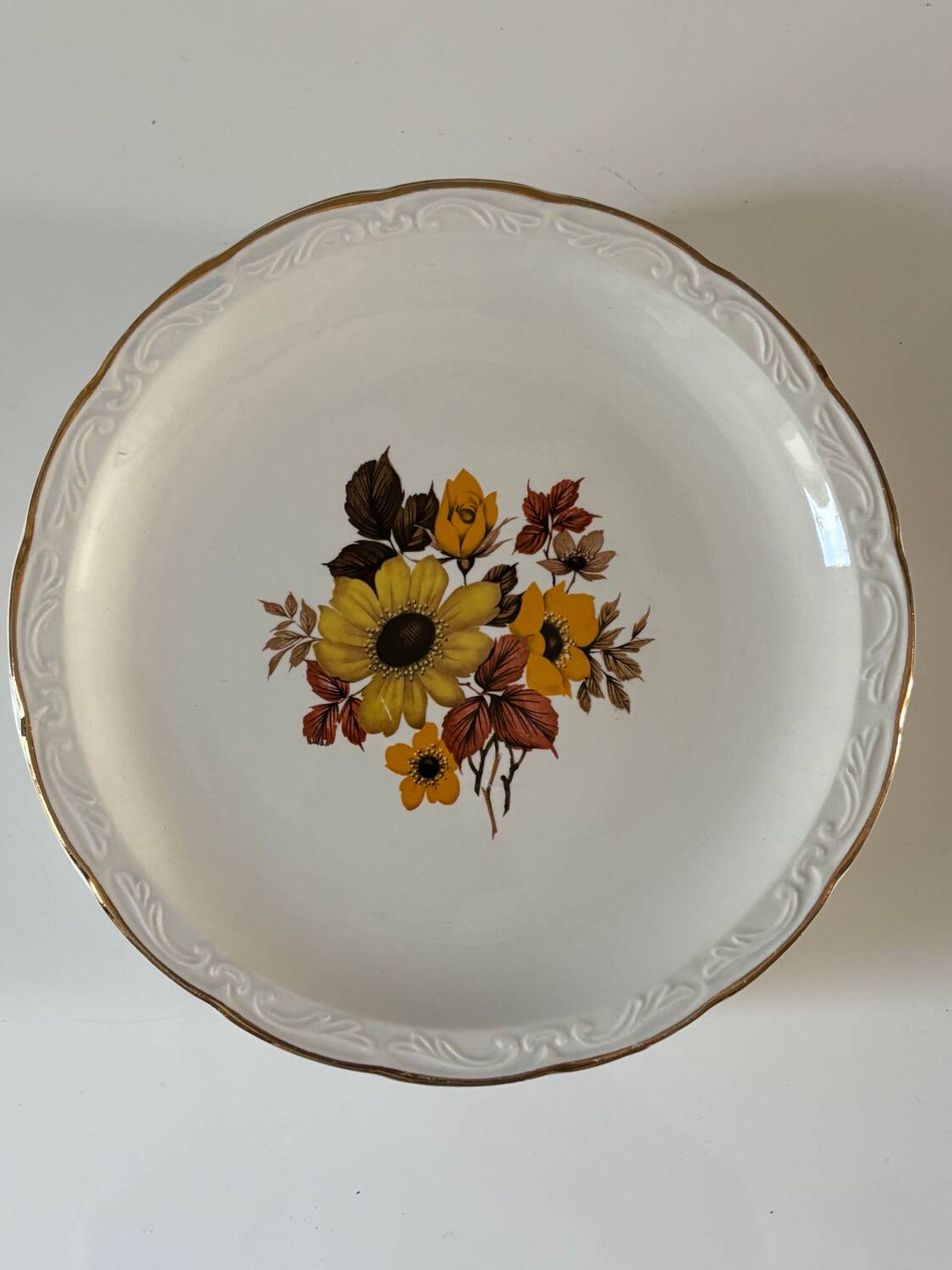 Antique Digoin earthenware dessert plates