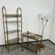 Vintage brass serving trolley