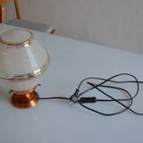 Art Deco table lamp with granite glass globe