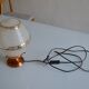 Art Deco table lamp with granite glass globe