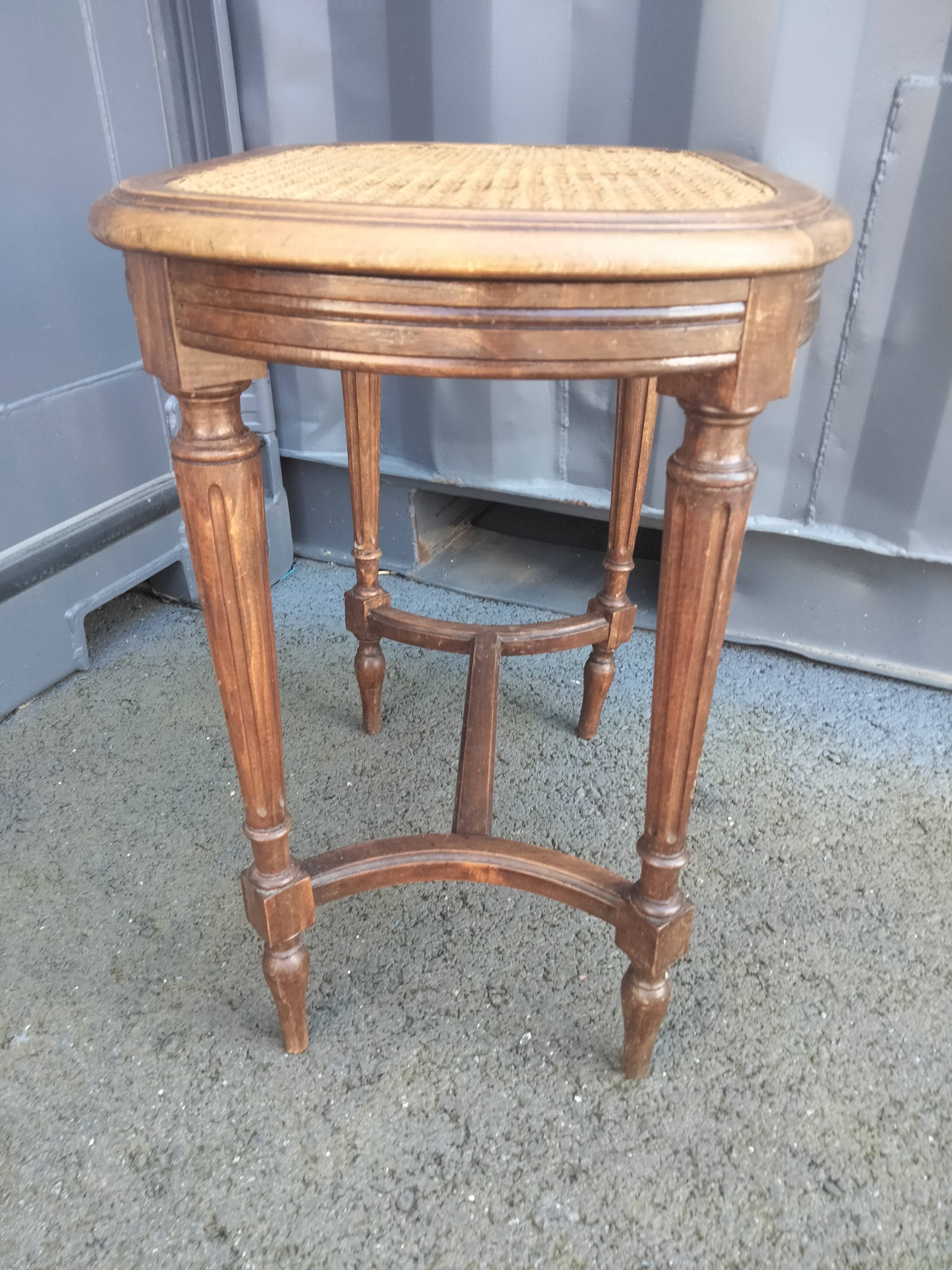 Piano bench cannee old style Louis XVI