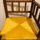Vintage Art Deco corner chair in bobbin oak and straw, 1930s