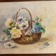 Watercolor in its wooden frame