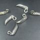 Set of 6 silver metal knife holders for table
