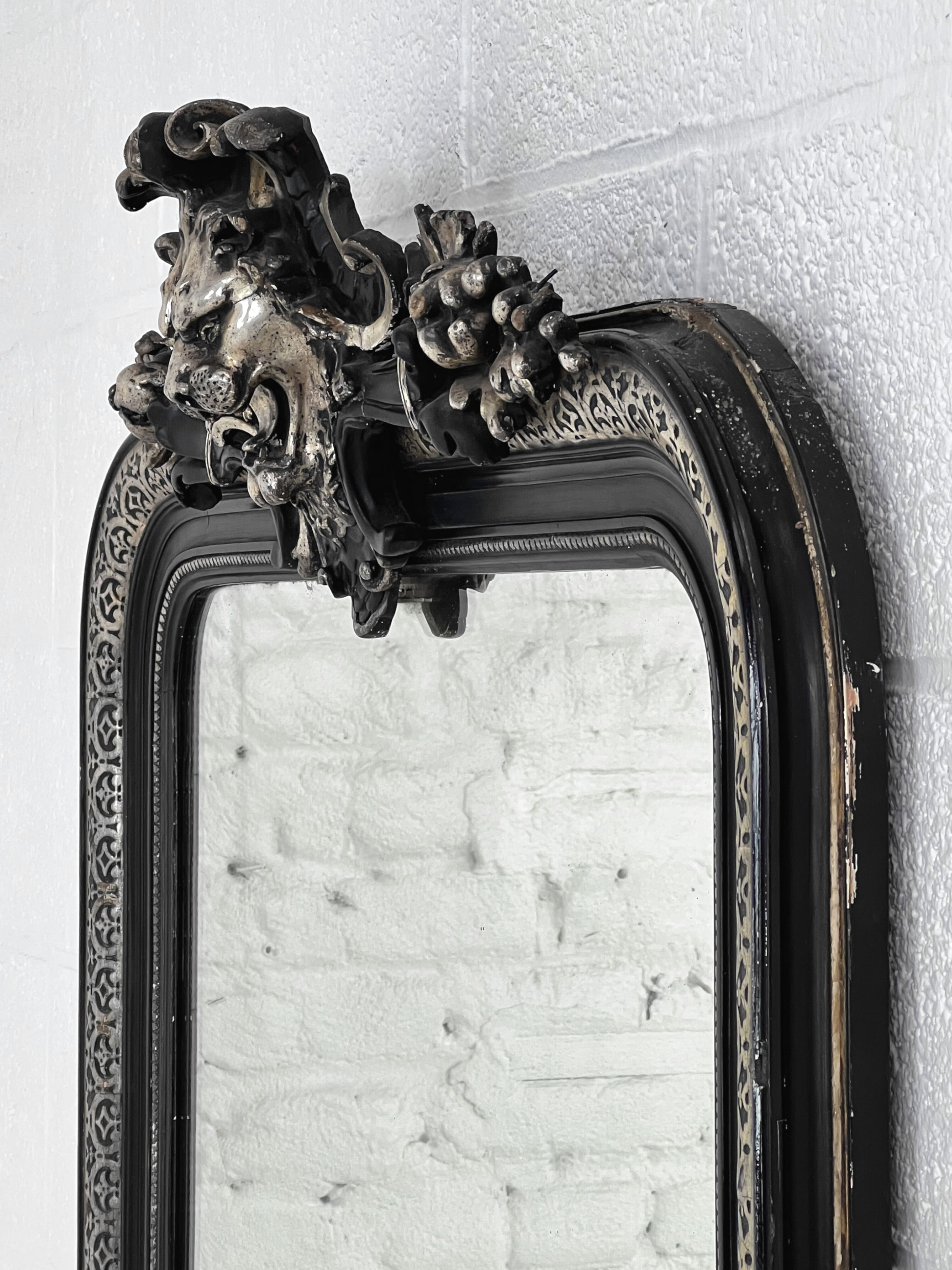 Old wooden mirror in Baroque or Napoleonic style