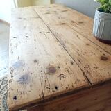 Coffre ancien rustique bois massif