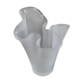 Artistic vase handkerchief in glass with scandinavian frosted effect