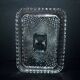 Antique rectangular molded crystal tray, 1920