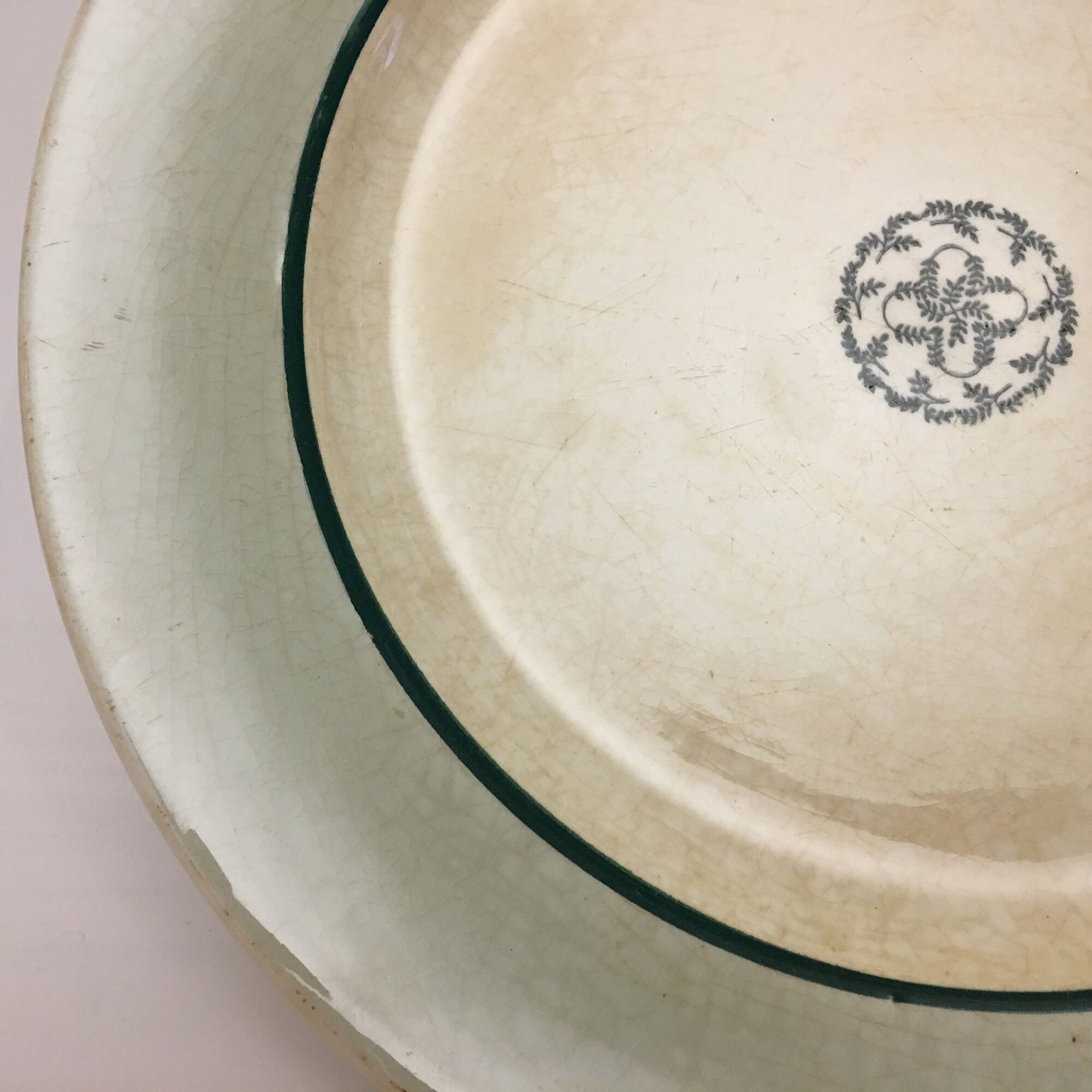 Service Dish Signed "Gien"