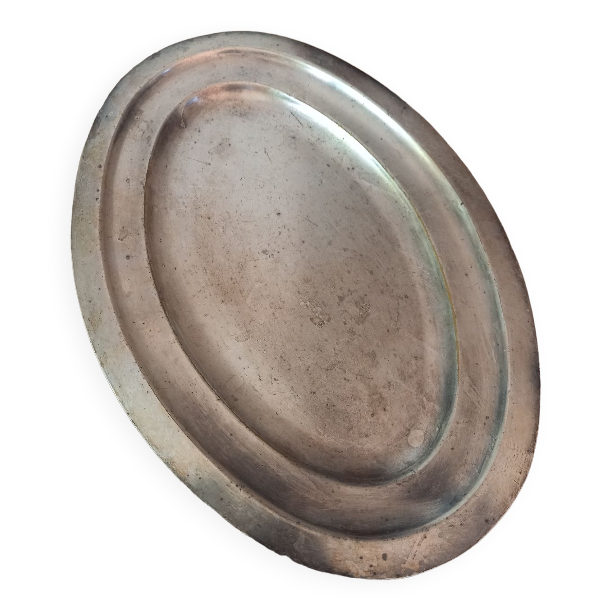 Oval silver plated dish