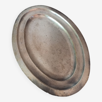 Oval silver plated dish