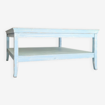 Blue square coffee table