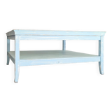 Blue square coffee table