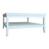 Blue square coffee table