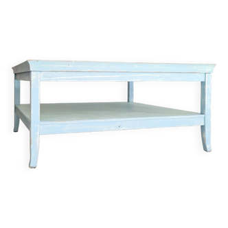 Blue square coffee table