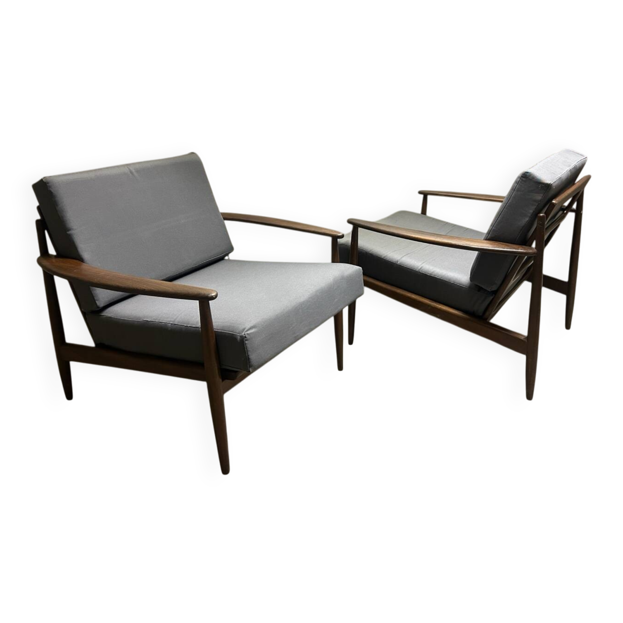 Pair of Scandinavian armchairs by Grete Jalk