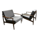 Pair of Scandinavian armchairs by Grete Jalk