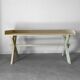 bureau vintage XXL patiné vert d’eau