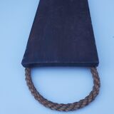 Vintage wooden and rope tray