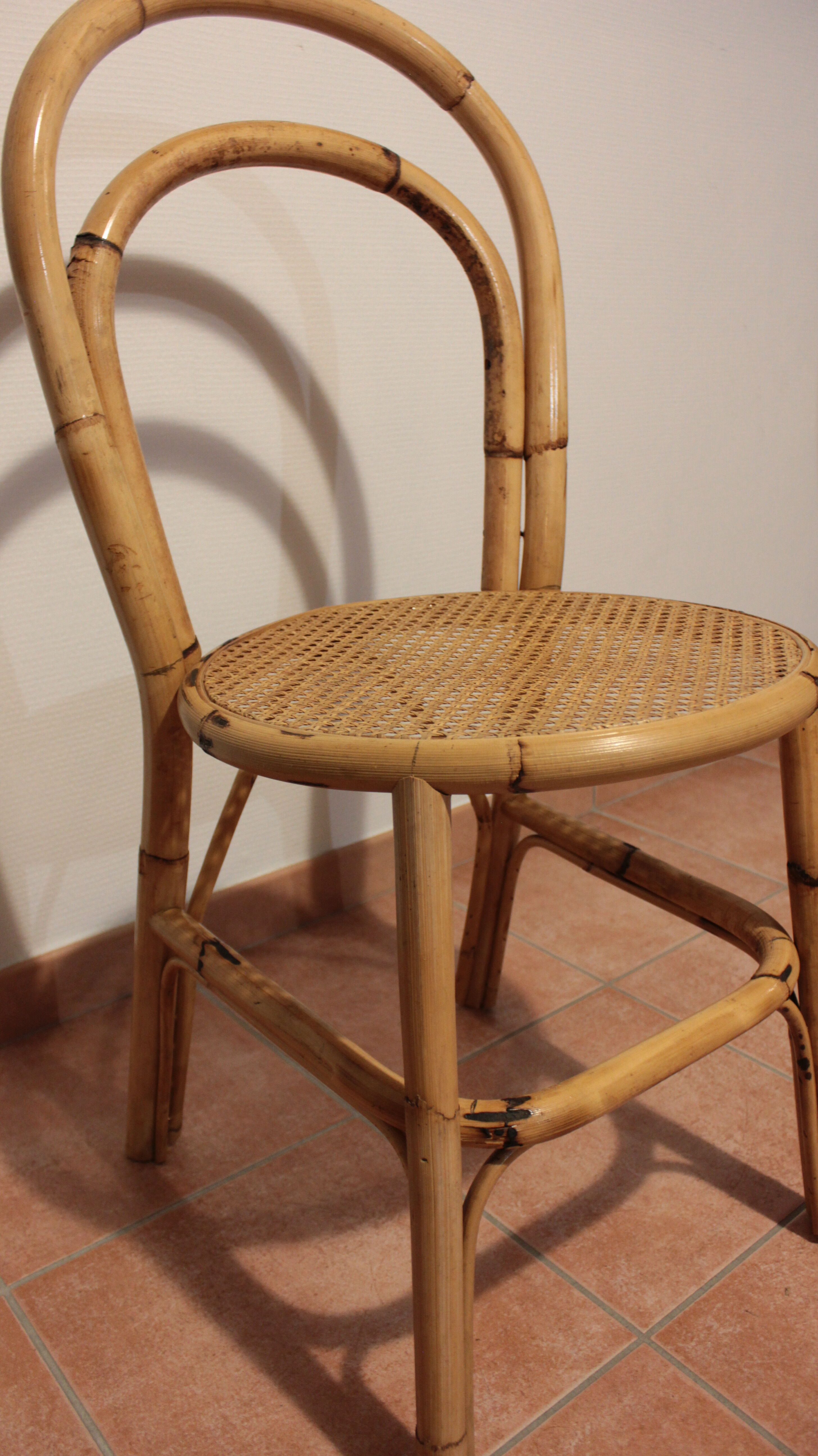 60's-70's bamboo bistro chair and canning