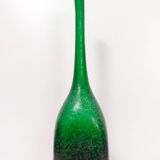 Emerald Green Corroso Murano Glass Vase by Seguso, Italy