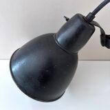 Vintage wall lamp gdr, architect lamp, work lamp metal black, industrial design