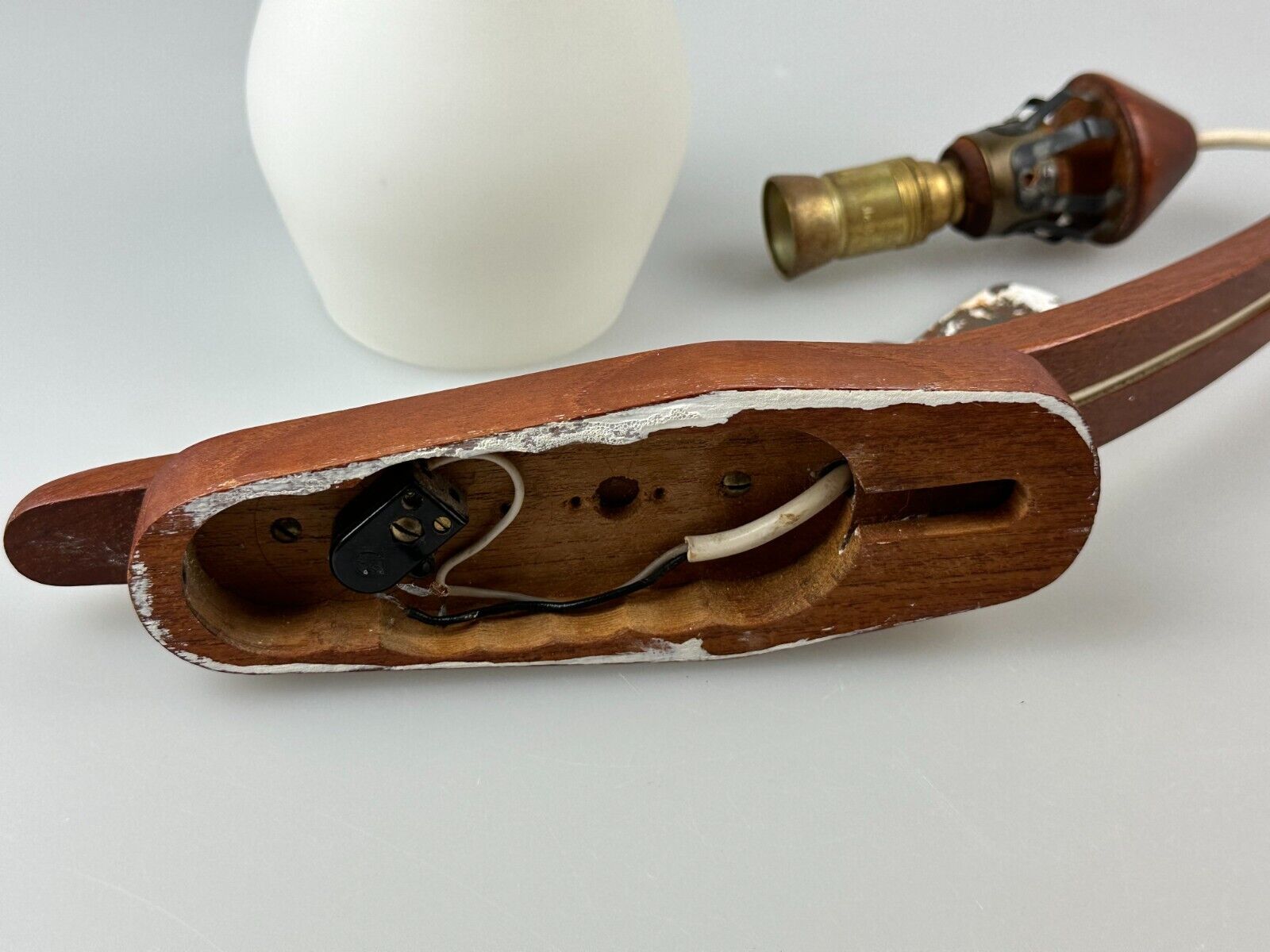 60s 70s lamp teak light wall lamp Uno & Östen Kristiansson for Luxus