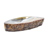 Empty pocket agate mineral slice
