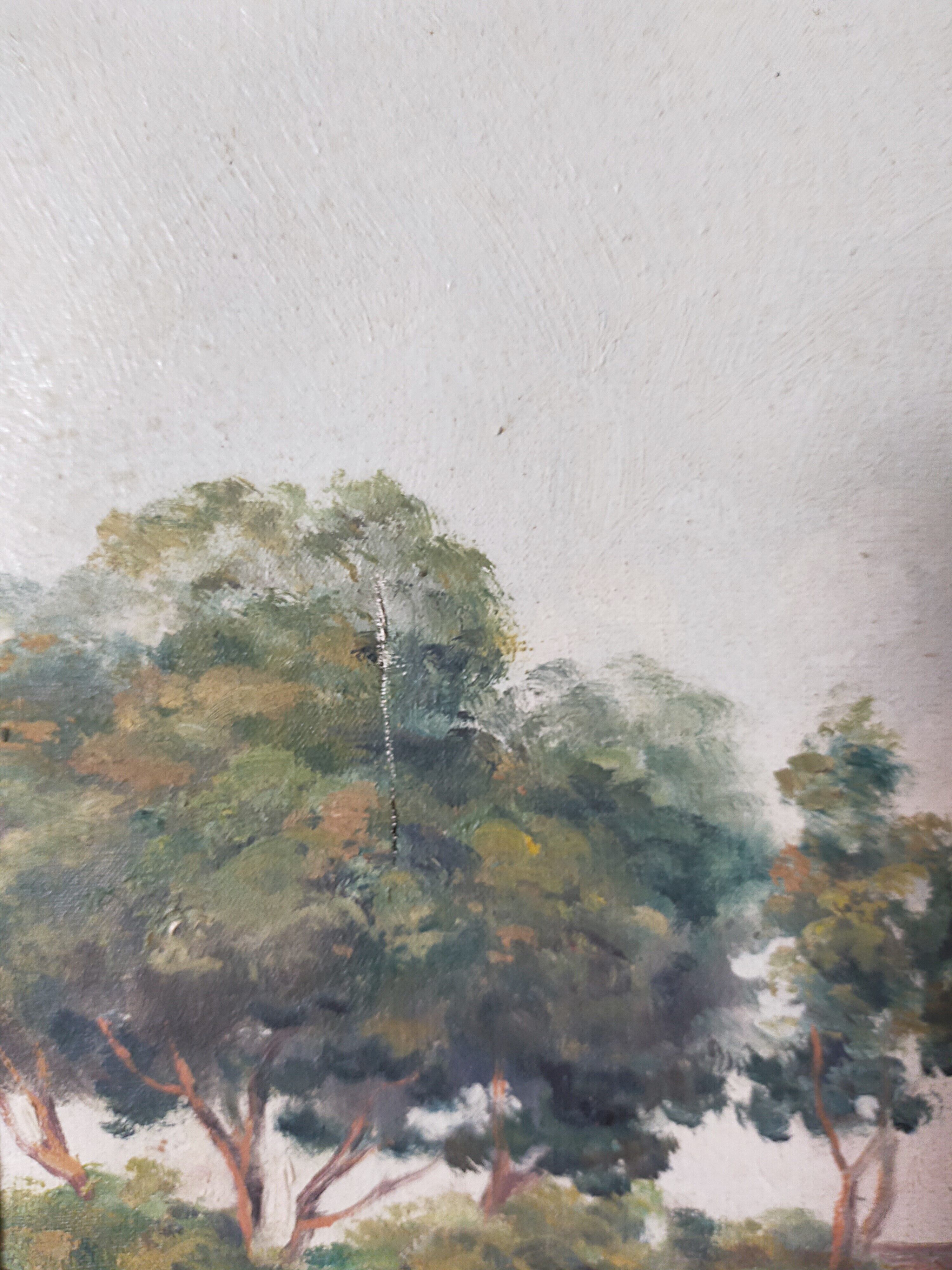 Gaston Aubert Oil on canvas XXth landscape