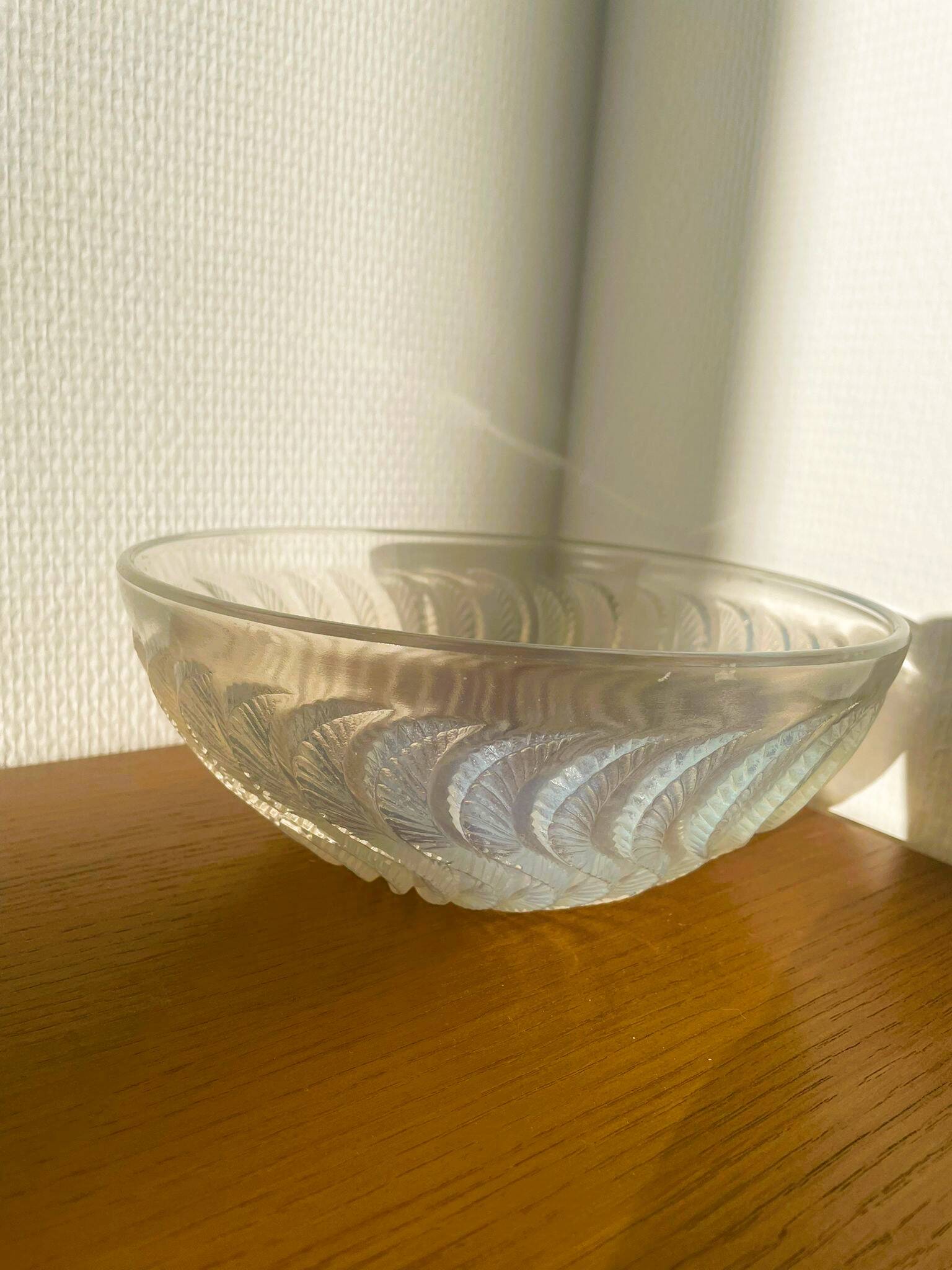 Opalescent glass bowl “Actinia” by René Lalique