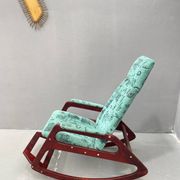 Wooden rocking chair by ÚLUV, mid-century modern, 1970s, Czechoslovakia