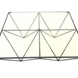 Vintage coffee table in 60s/70s steel wire design