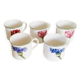 Service à café   en porcelaine , Villeroy et Boch  , modèle Flora