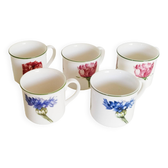 Porcelain coffee service, Villeroy and Boch, Flora model
