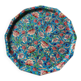 Longwy pie dish with flower pattern
