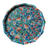 Longwy pie dish with flower pattern