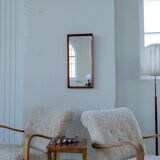 Modern Swedish mirror in mahogany from the 1940s.