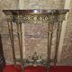 Louis XVI style demi-lune console – carved wood and marble top