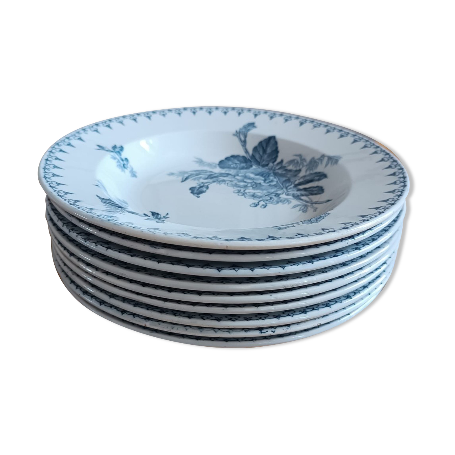 Set of 9 iron earth plates