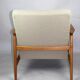 Fauteuil danoise beige en Boucle années 1970