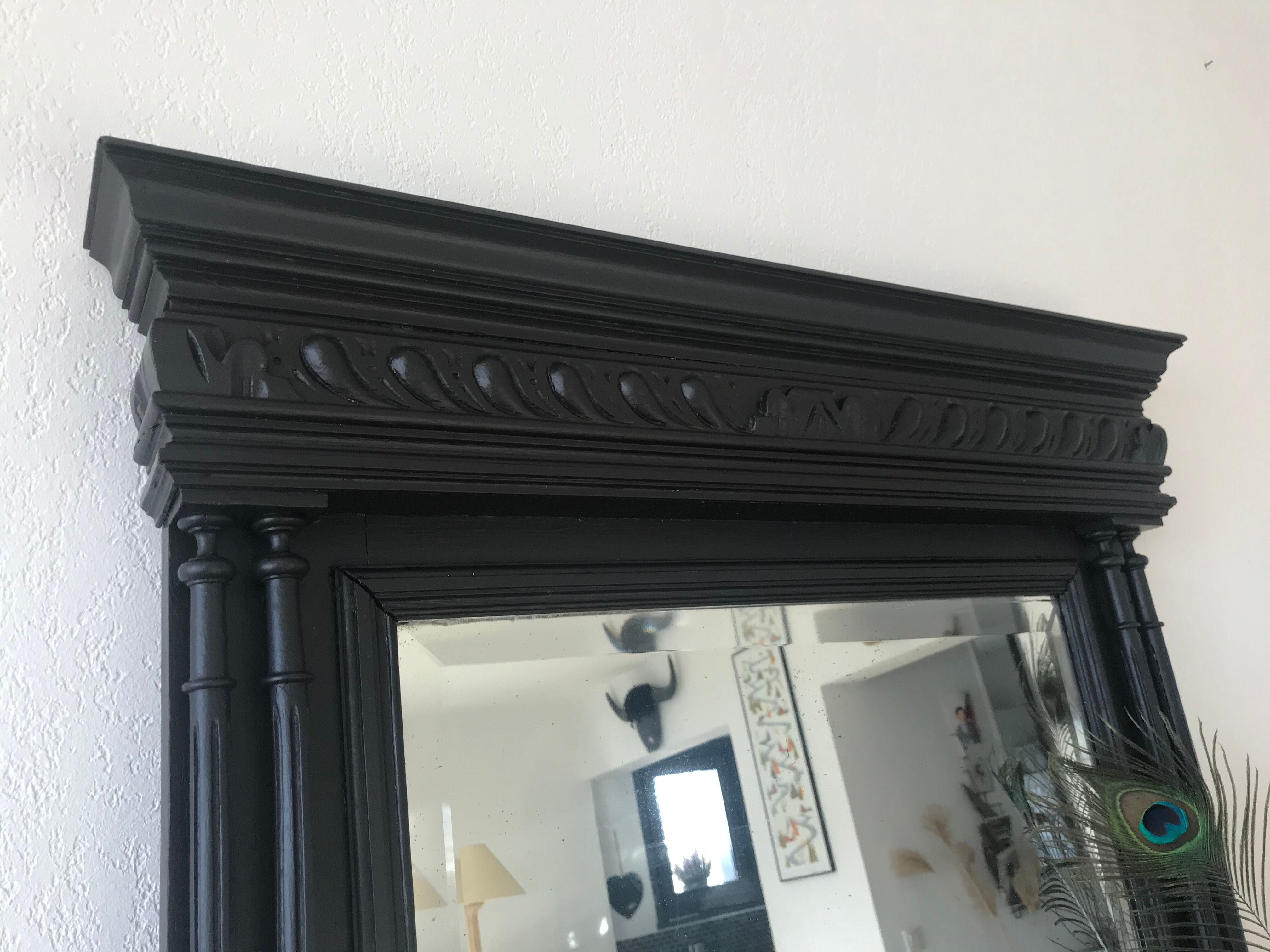Mirror black trumeau - 107x81cm