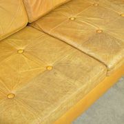 Danish vintage leather 2-seater sofa by svend skipper, 1970s