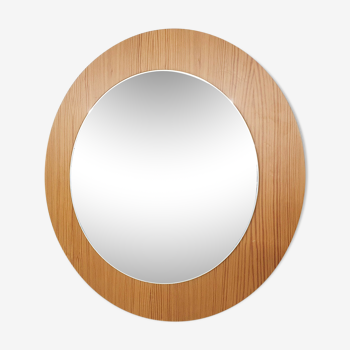 Miroir de pinède ronde moderne scandinave, années 60