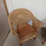 Pair of rattan armchairs