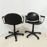 Paire de chaises de bureau par Lucci & Orlandini années 80