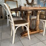 Monastery table with these medallion chairs and bistros